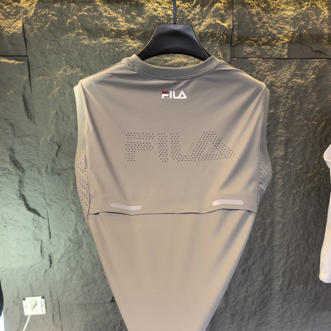 【F品牌撤柜】正-品夏季新款修身打孔背心马甲弹力套头圆领无袖挎篮