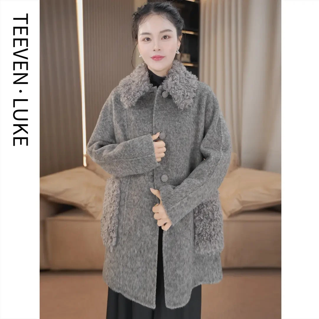 2025年新款外套女羊毛新款双面呢外套时尚高端洋气