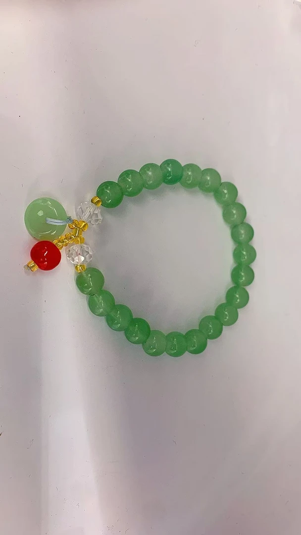 非金属树脂手链 莲藕绿色手串