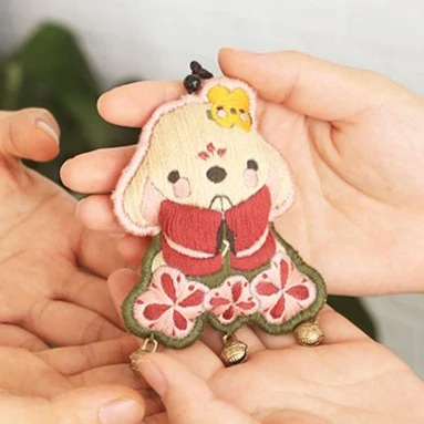 哈尼平安符手工刺绣diy平安福手作送男友自绣diy材料