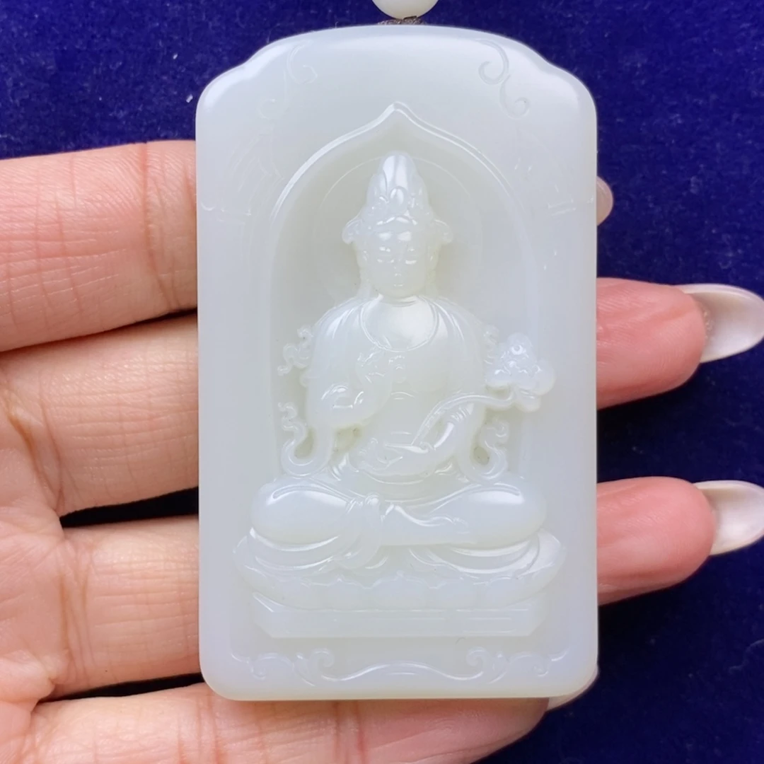 守***使和田玉未镶嵌挂件