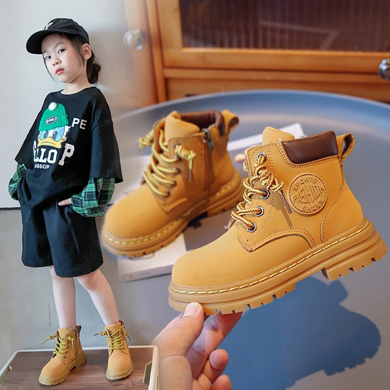 女童马丁靴2025新款秋冬季宝宝短靴英伦风加绒儿童棉鞋女孩单靴子