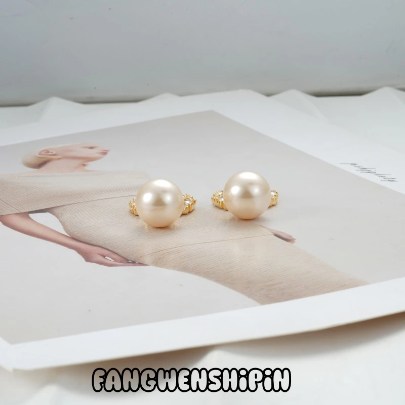 铜合金锆石耳饰 【镀K金】【925银针】耳环8203