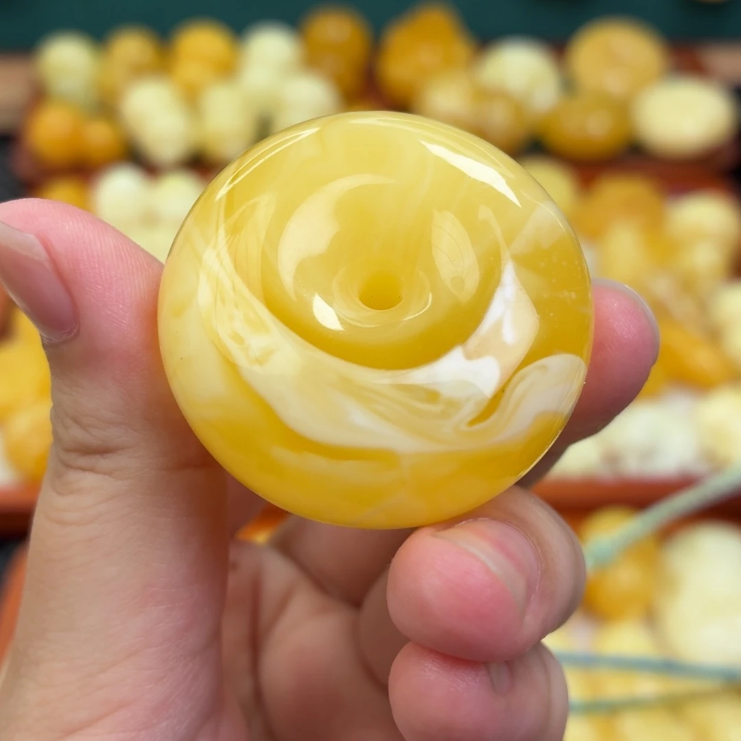 记***期蜜蜡未镶嵌毛衣链蜜蜡