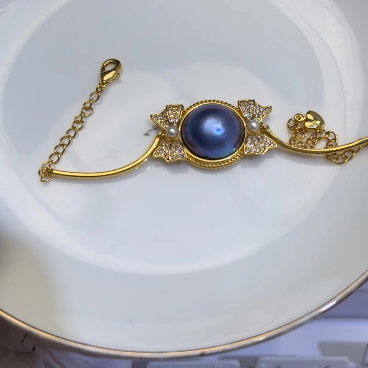 拼合珍珠（马贝珠）手绳银S925镶嵌