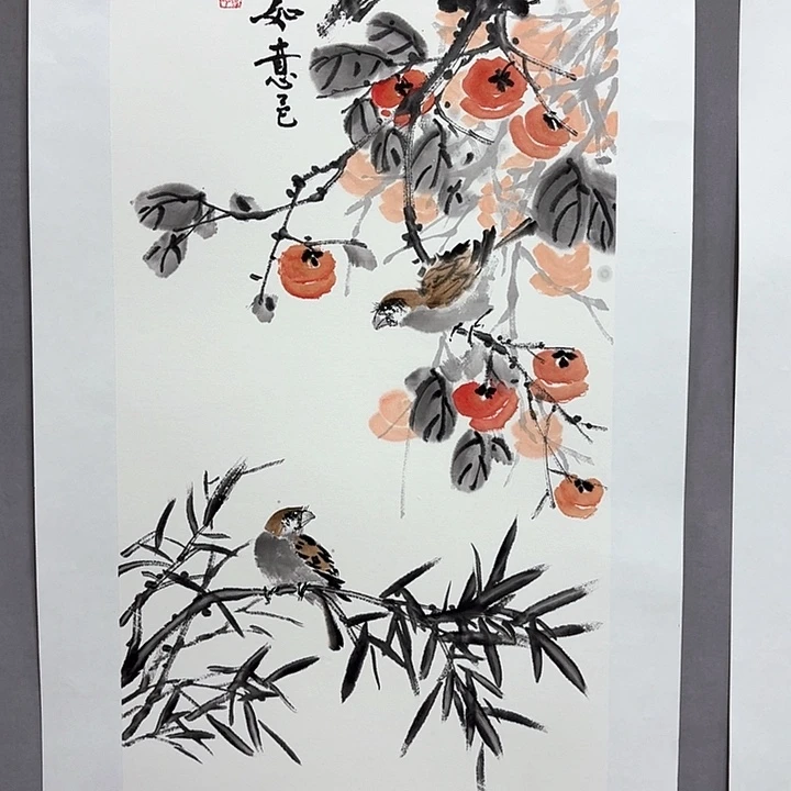 国画亲笔手绘放心去藏