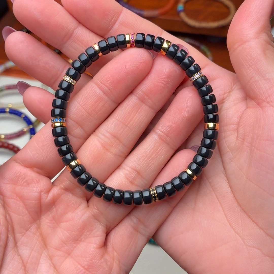 和田玉（墨玉）未镶嵌手链男女