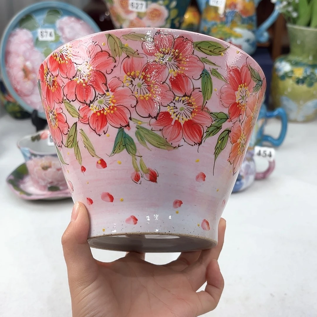 景德镇手绘高温釉下彩陶瓷茶具