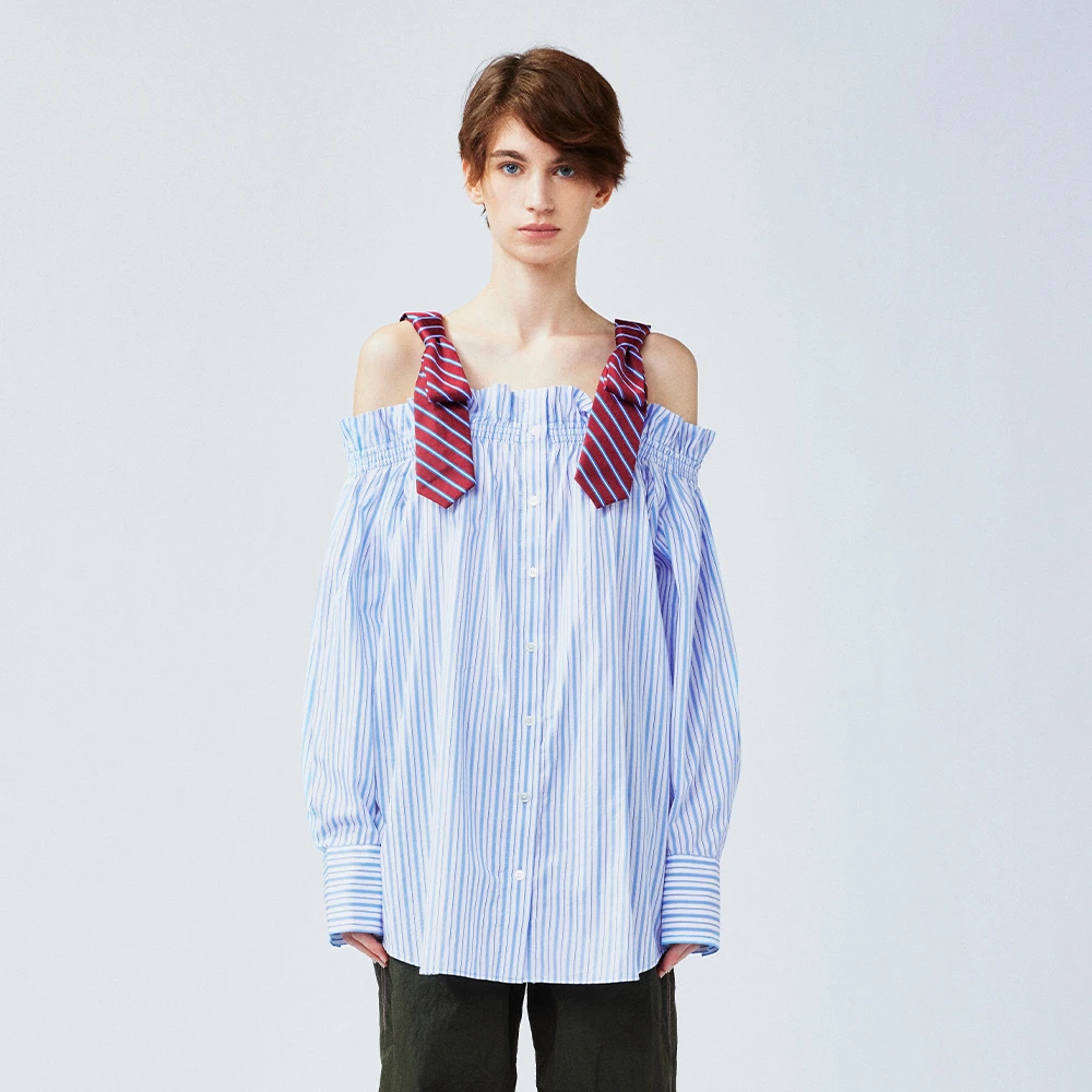 UOOYAA/乌丫领带蝴蝶结吊带上衣UY24153L199131