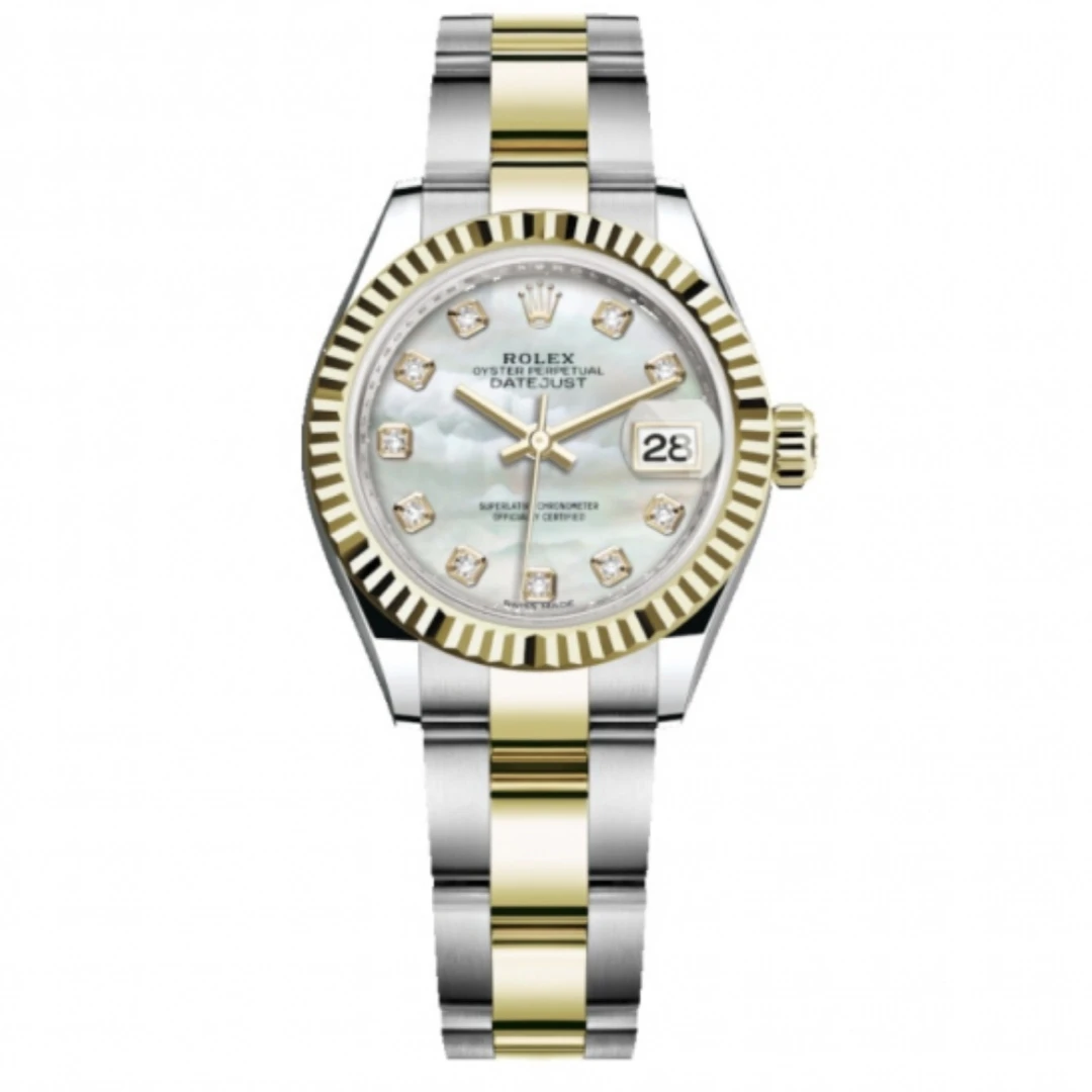 99新 Rolex/劳力士 25年全套/劳力士女装日志型279173贝母