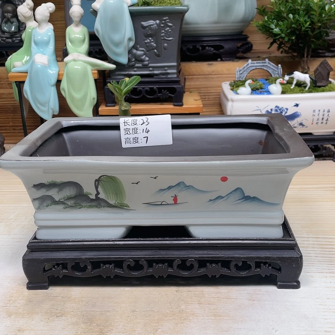 紫砂花盆陶瓷艺术花色品种