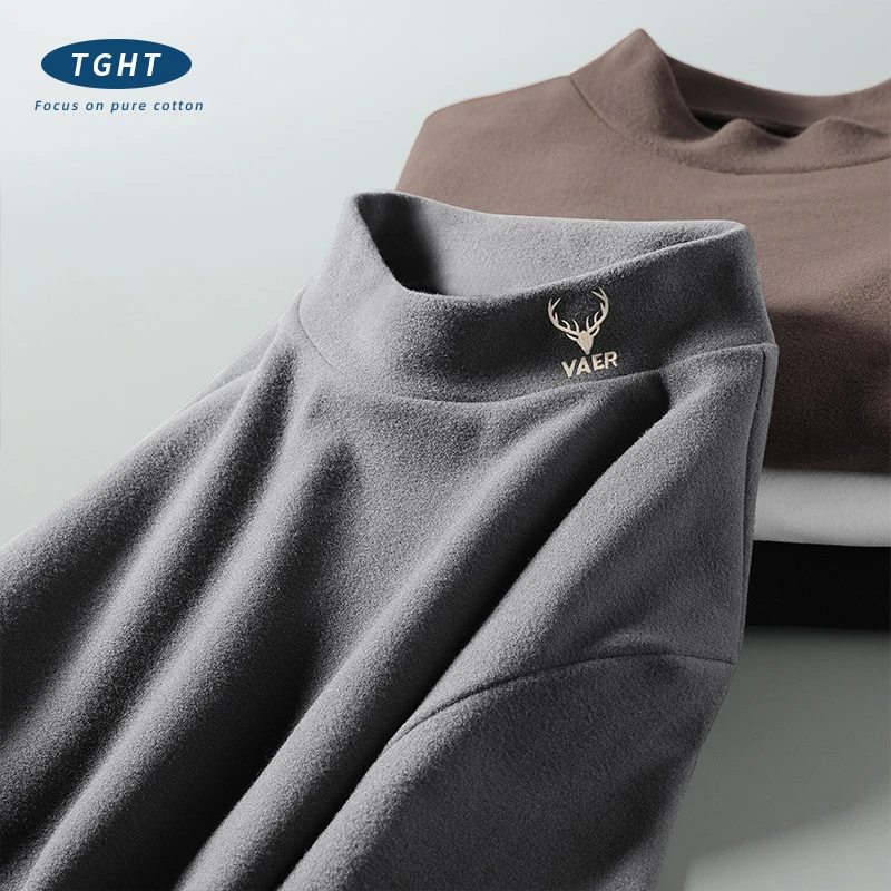 【可悦宠粉专属】双面德绒半打底衫秋冬加绒加厚长袖t恤保暖上衣