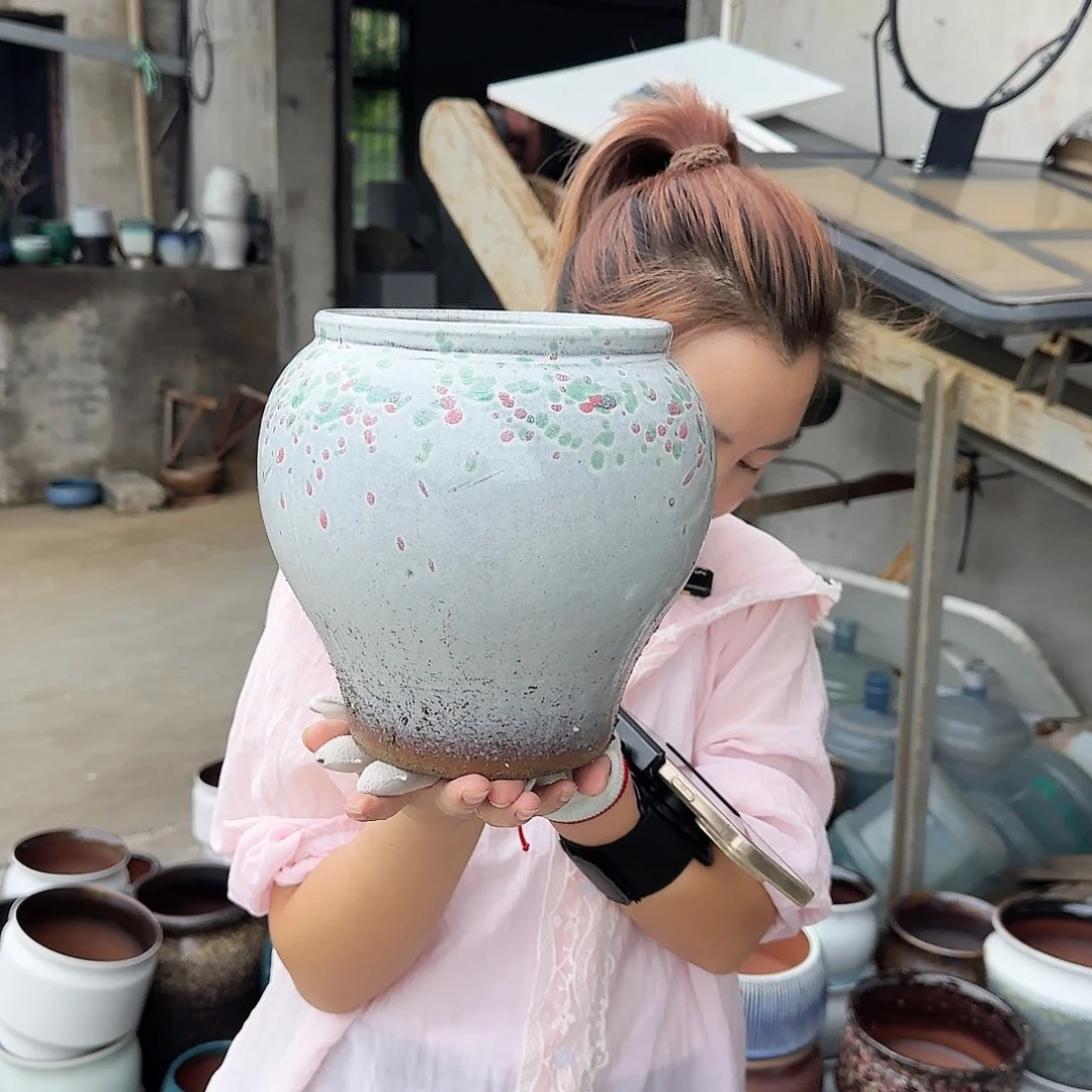 紫砂花盆王嫂花盆0921-101瑕疵