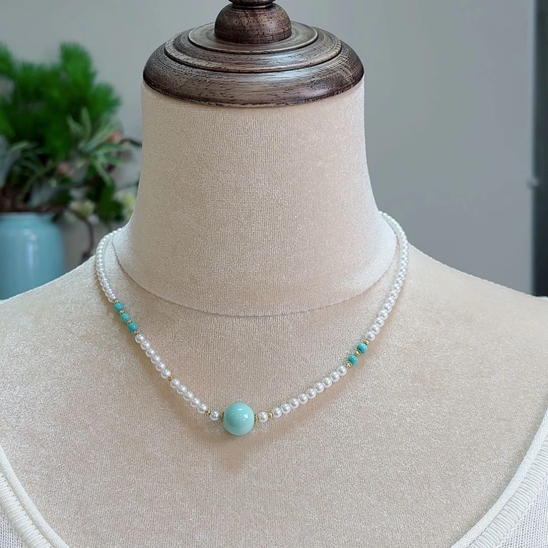 绿松石18K金镶嵌珠宝奇石