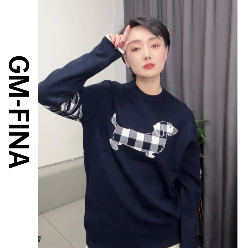 GM-FINA男士毛衣秋冬新品时尚圆领修身打底衫线衣1325