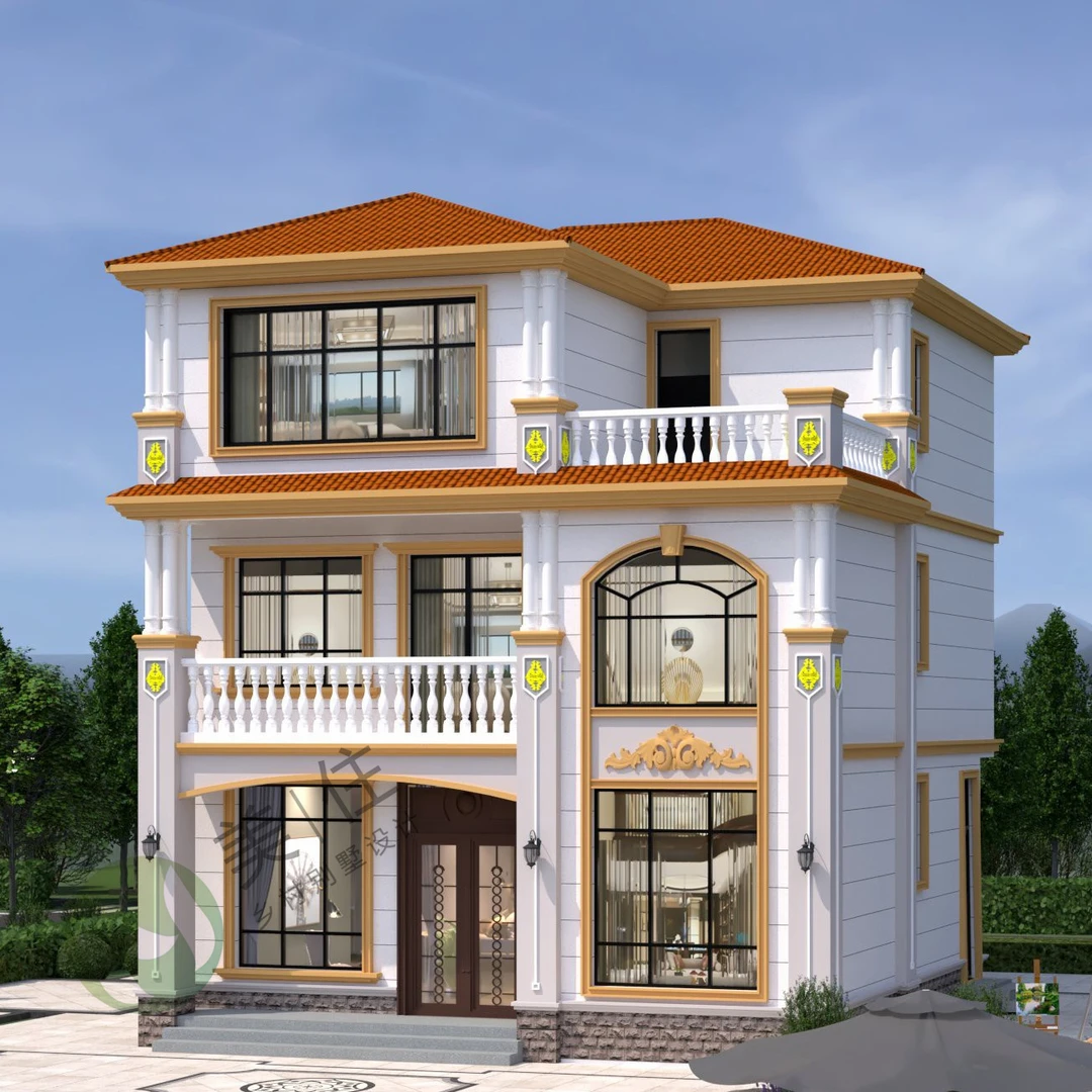 10x 9m农村新款三层别墅设计图纸自建房别墅建筑全套施工图纸