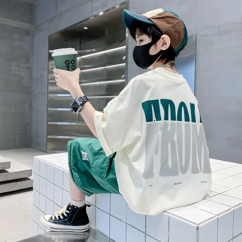 FAVMARTHA儿童装男童夏装套装2025新款中大童薄款运动男孩夏款夏