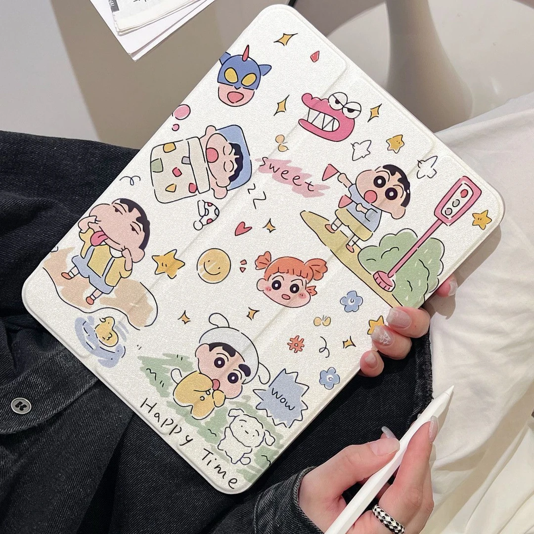 蜡笔小新适用苹果iPadA16平板保护套2025款11寸华为平板壳小米pad