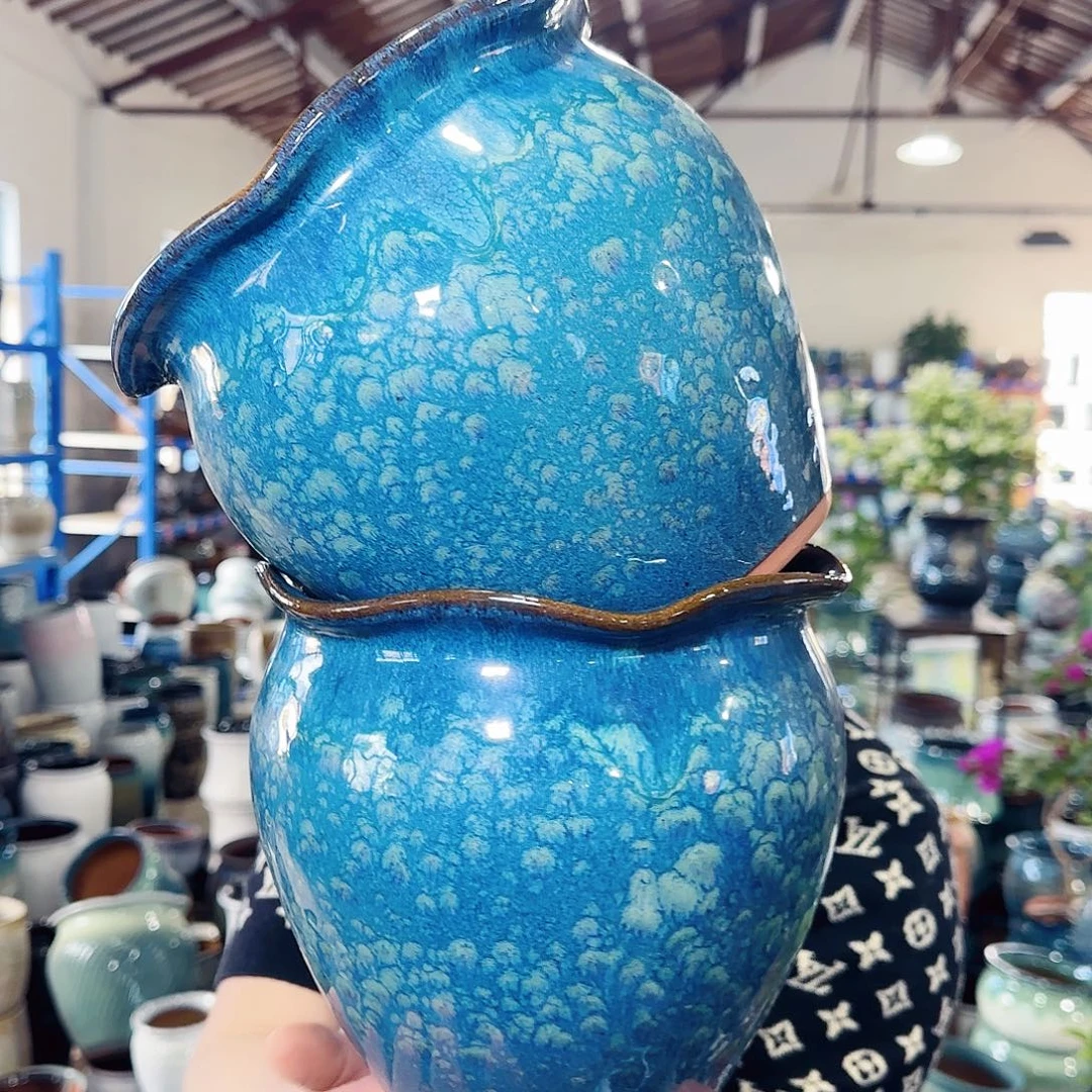 紫砂花盆高18口20