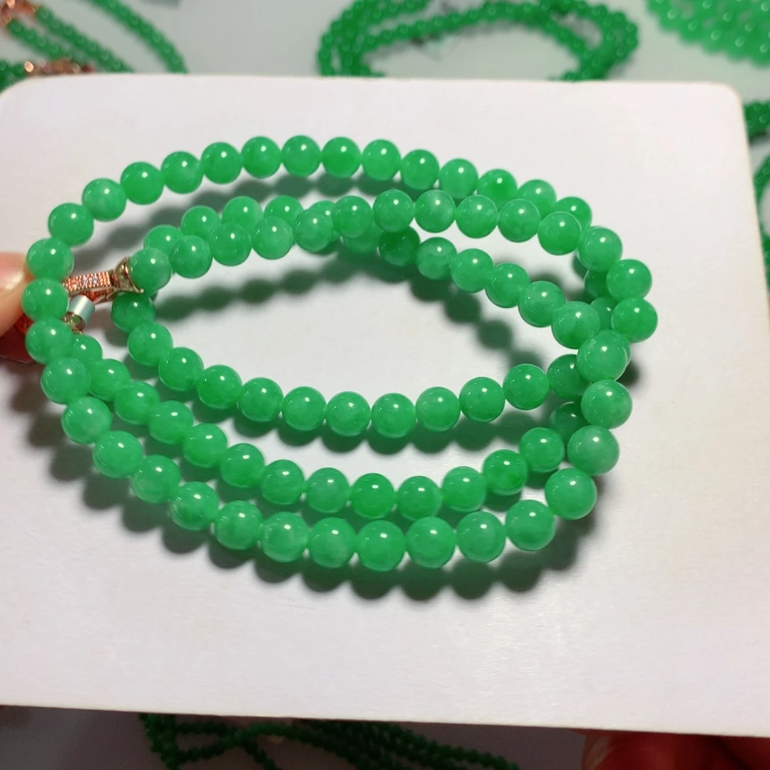 颈饰未镶嵌翡翠缅甸翡翠