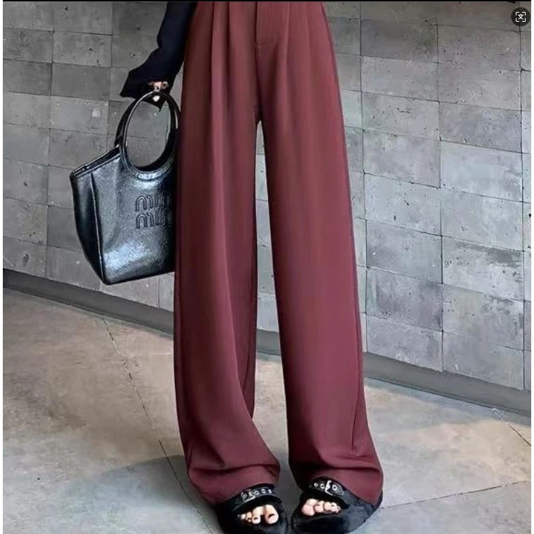 【AS•原创设计】NN3544-时尚女装设计感休闲裤薄款宽松