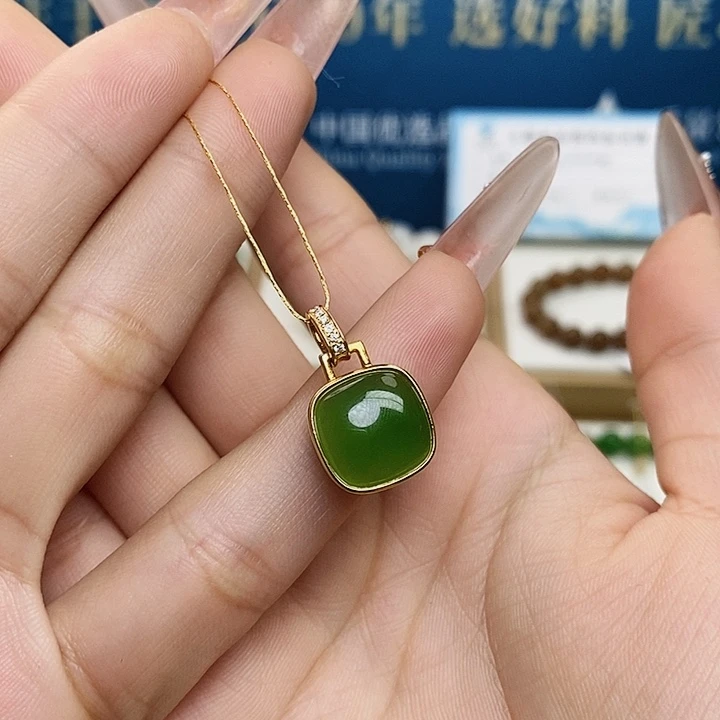 颈饰银S925镶嵌和田玉sj