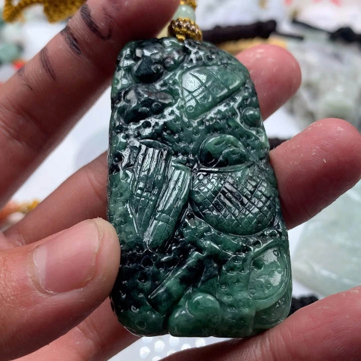 颈饰未镶嵌翡翠保真天然a货翡翠