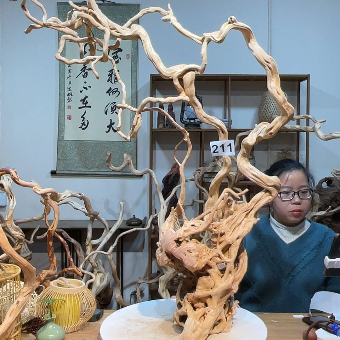 香杉木半**花杜鹃根根艺摆件