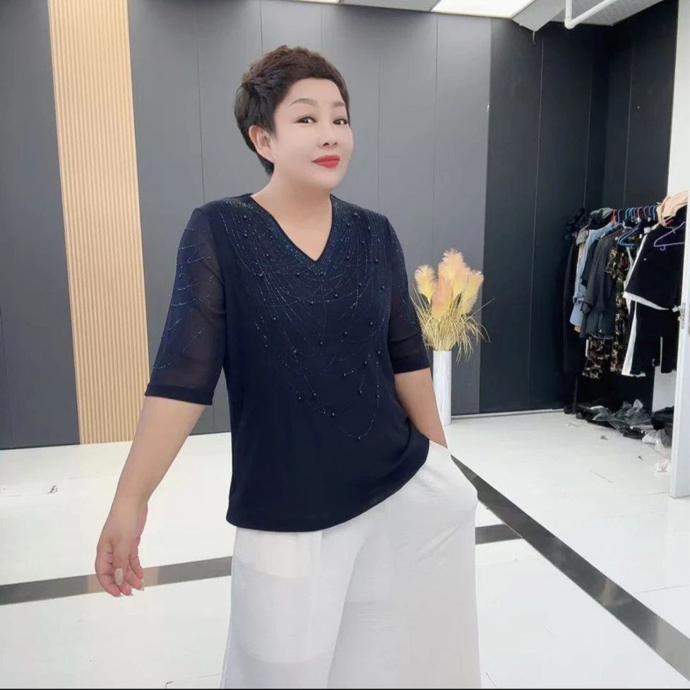 有弹力短袖中袖时尚长袖针织网红领褶皱美式机能风显瘦气质-3142