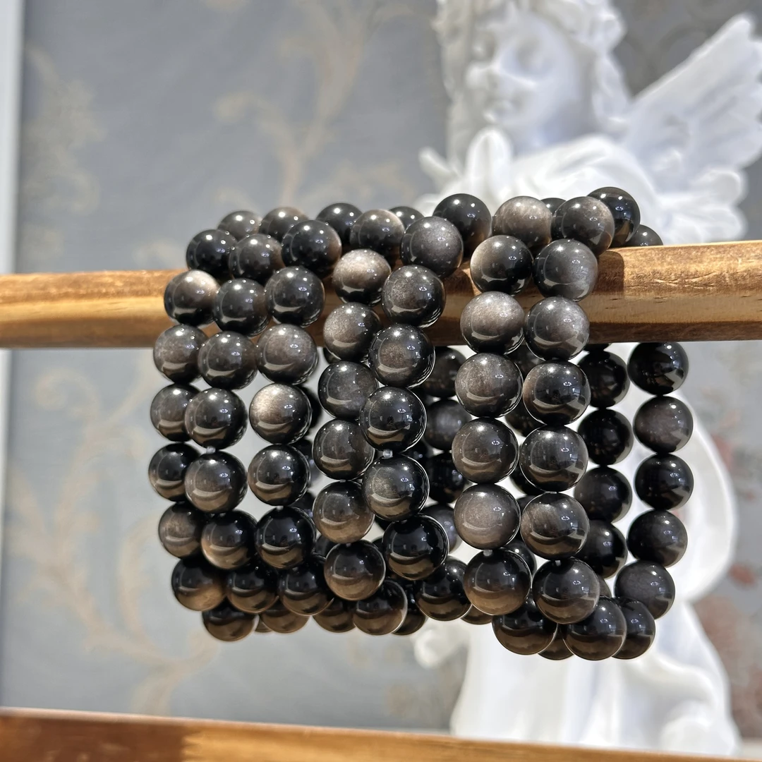 天然银耀石手串 多样性发其一y115