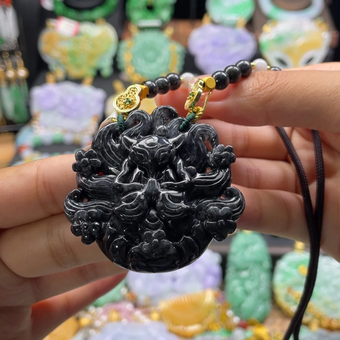 翡翠未镶嵌颈饰代编织