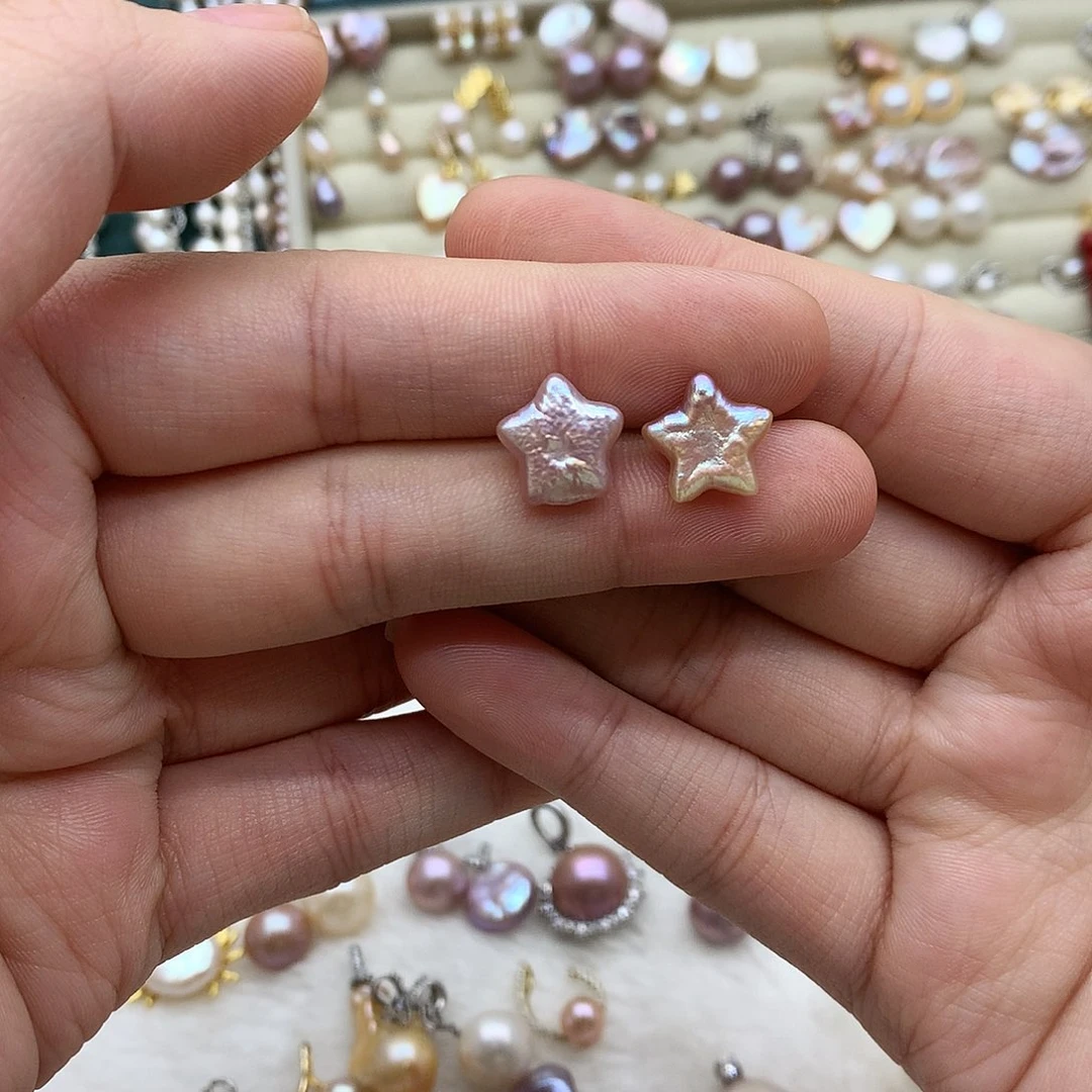 银S925镶嵌淡水珍珠耳饰