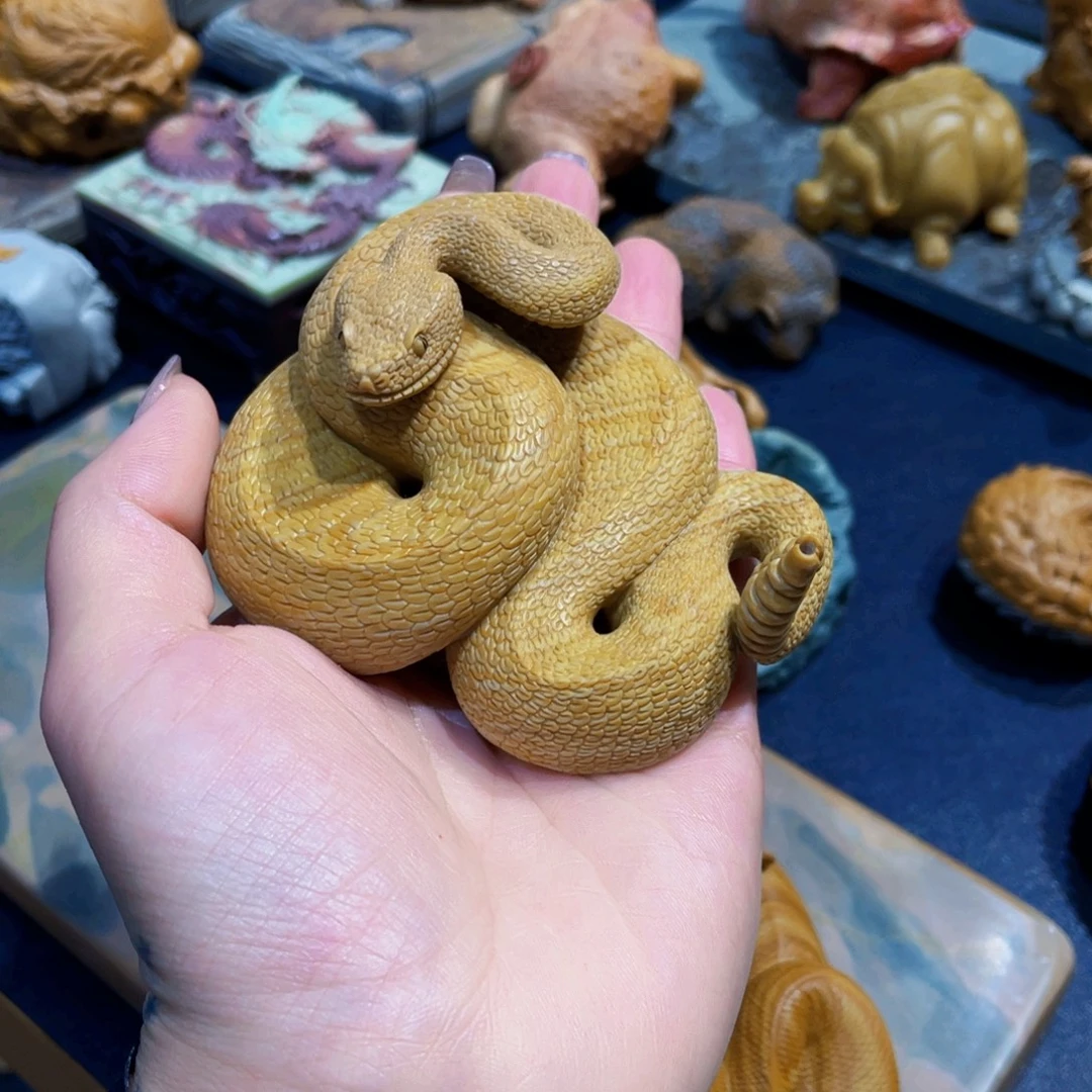 金色响尾蛇手工松花石