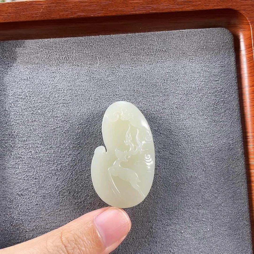 和田玉未镶嵌吊坠(不含链)