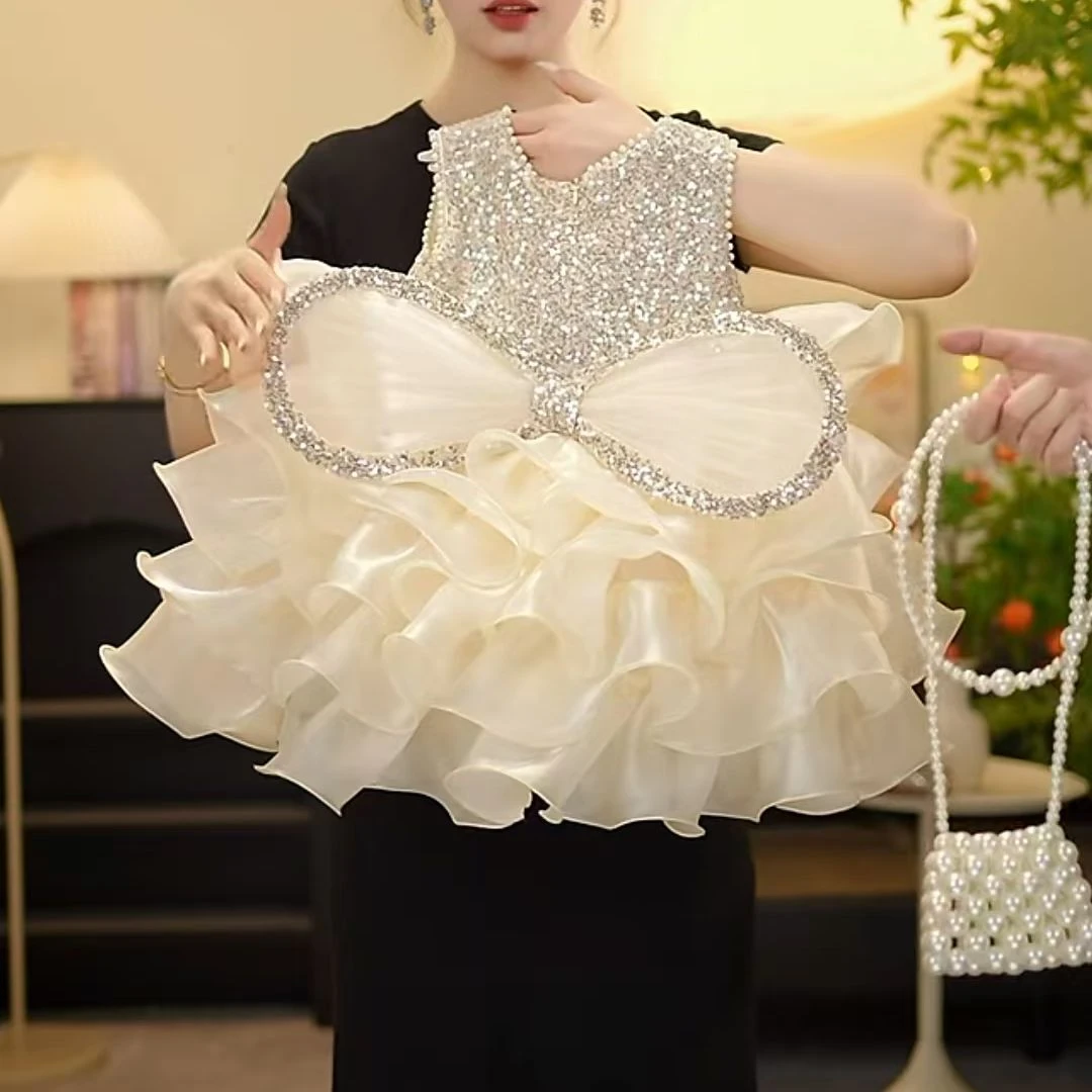 女童连衣裙夏季新款儿童洋气时髦公主裙女孩翅膀儿童公主礼服裙