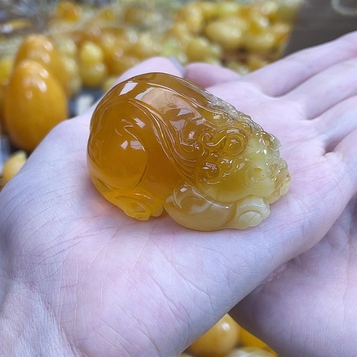 琥珀未镶嵌珠宝奇石琥珀蜜蜡J32