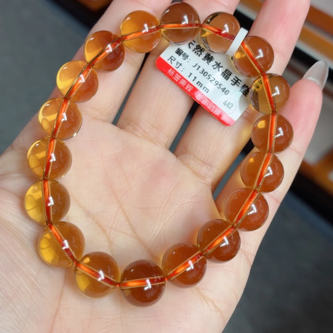 手链水晶未镶嵌金红料黄水晶