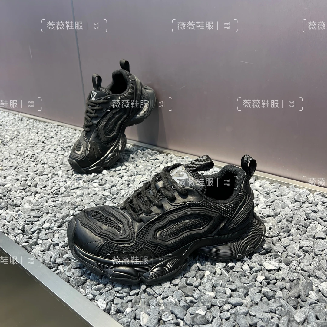 2025春夏季男士个性网面透气增高青春休闲时尚舒适百搭潮流老爹鞋