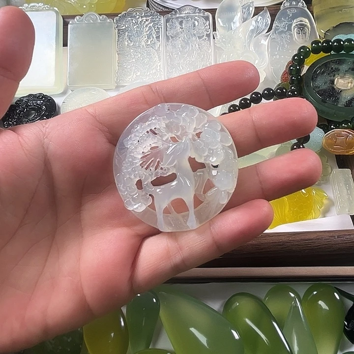 未镶嵌岫玉吊坠(不含链)我*意