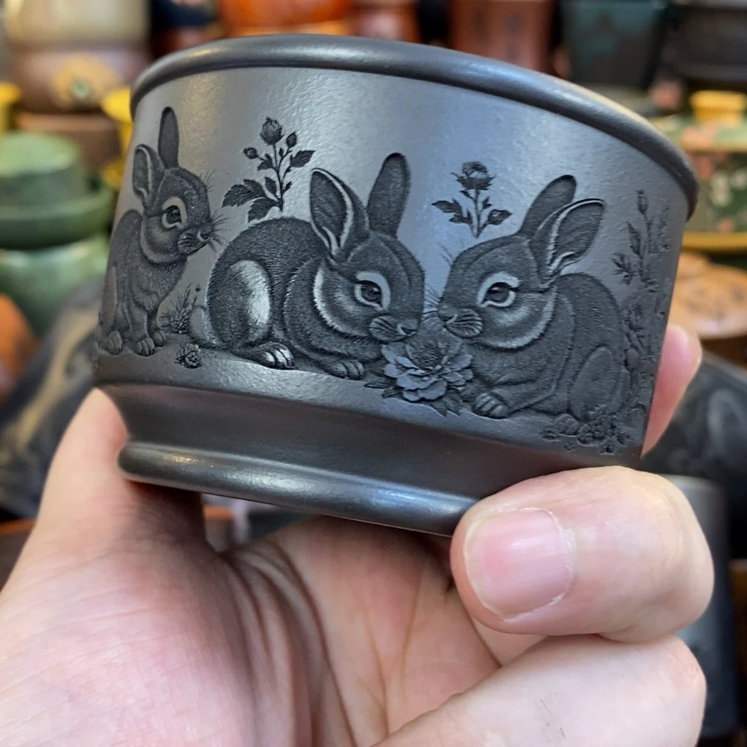 紫砂公道杯宜兴全手工紫砂杯