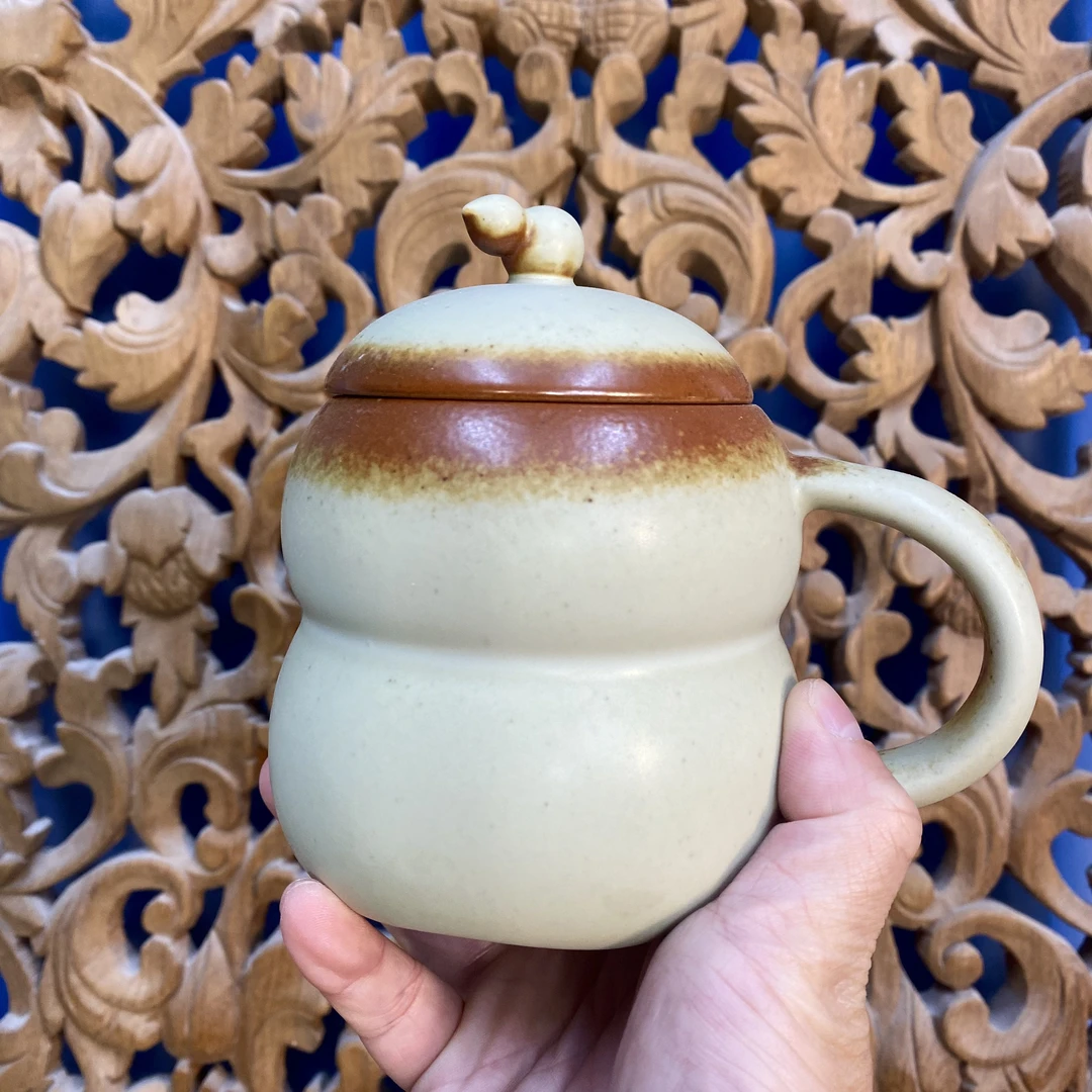 高颜值粗陶葫芦水杯