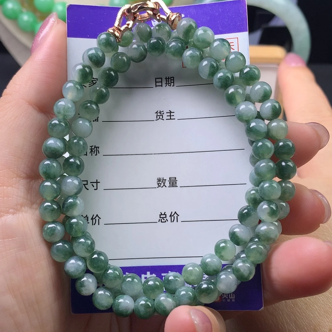 翡翠未镶嵌手链卡5.9