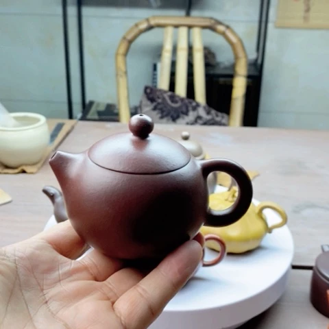 茶壶紫砂西施紫泥30目