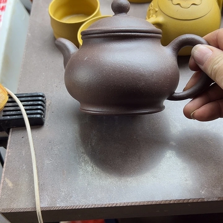 承***弘紫砂茶壶天青泥大潘壶