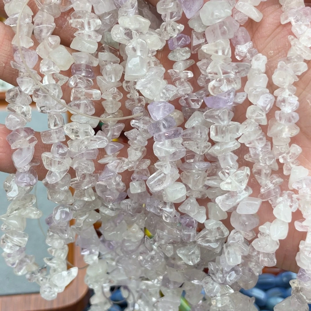 玛瑙/玉髓未镶嵌珠宝奇石紫水晶薰衣草碎石1条长条