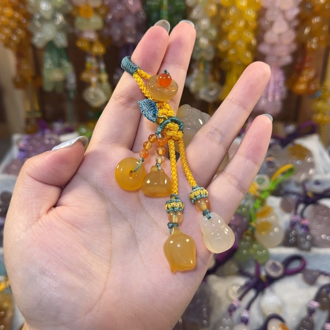 未镶嵌钥匙挂件玛瑙/玉髓