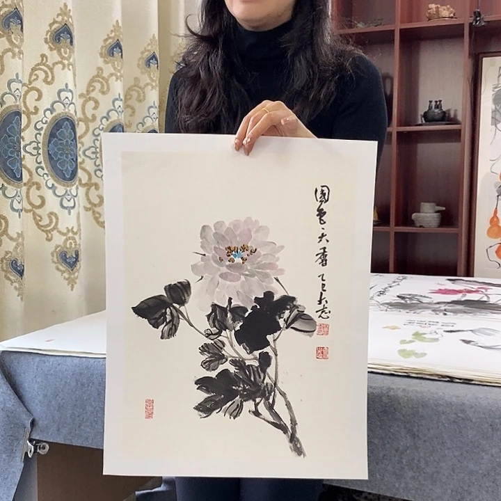 国画纯手绘国画写意作品34*46