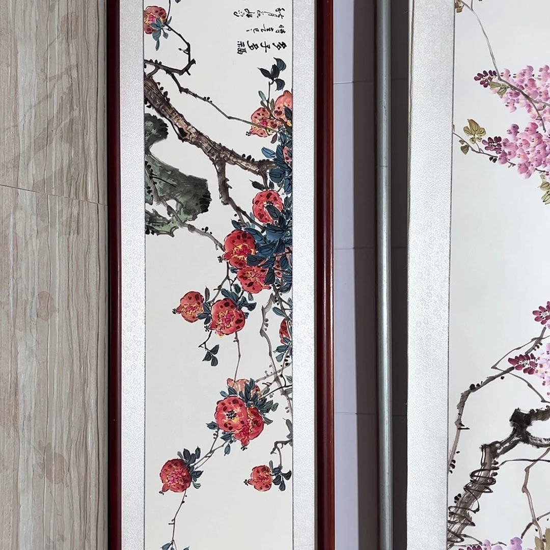 国画书画作品带框163×48