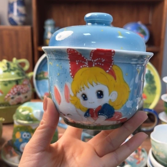 壶景德镇釉下手绘陶瓷 