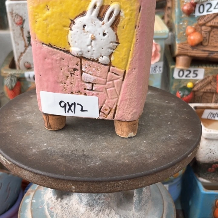 紫砂花盆粗陶材质多肉花盆